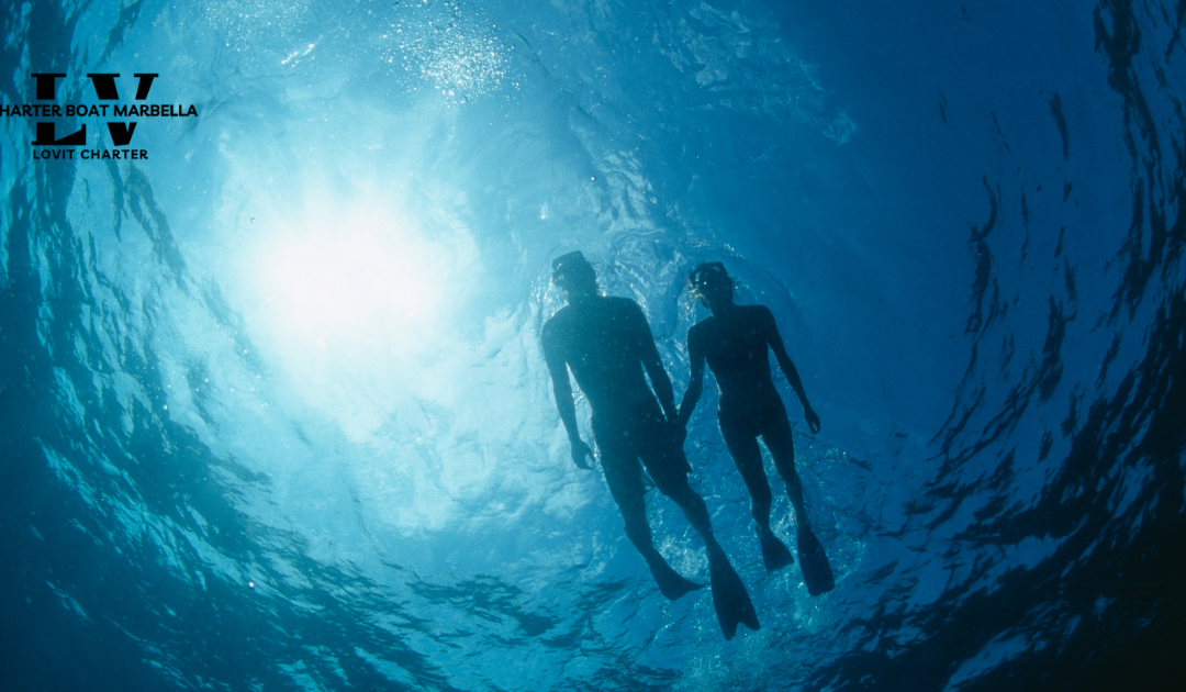 Coastal route in Marbella for swimming in open sea